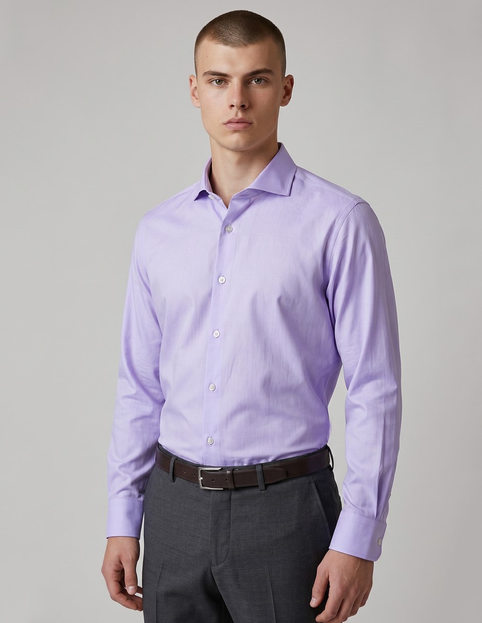 Camisa de algodón manga larga para hombre Camisa de algodón manga larga para hombre