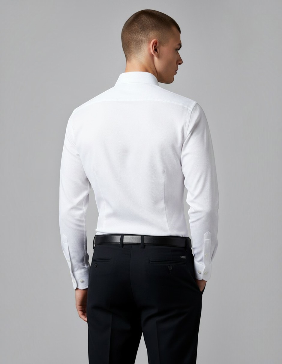 Camisa de vestir de algodón manga larga para hombre 2