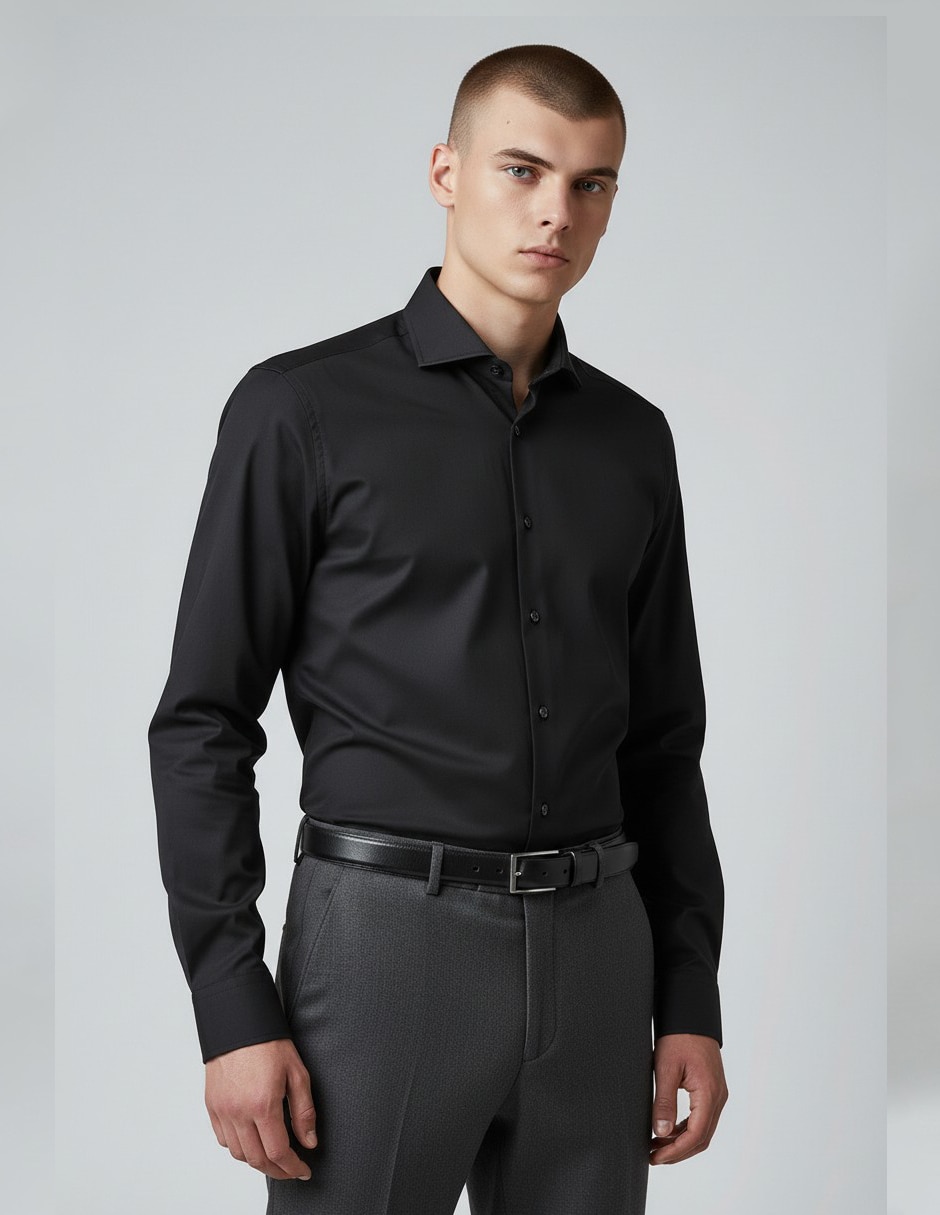 Camisa de vestir manga larga para hombre
