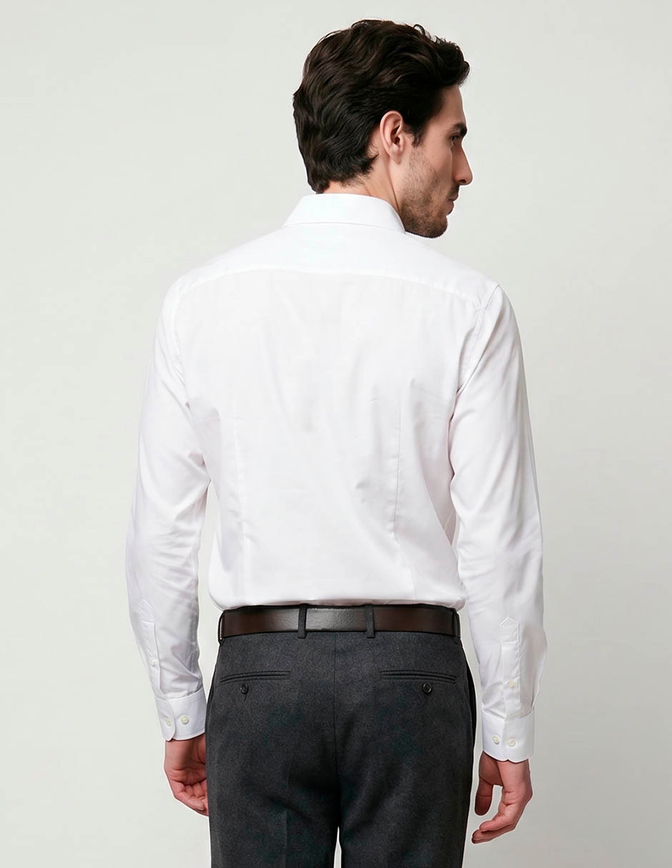 Camisa de vestir de algodón manga larga para hombre 2