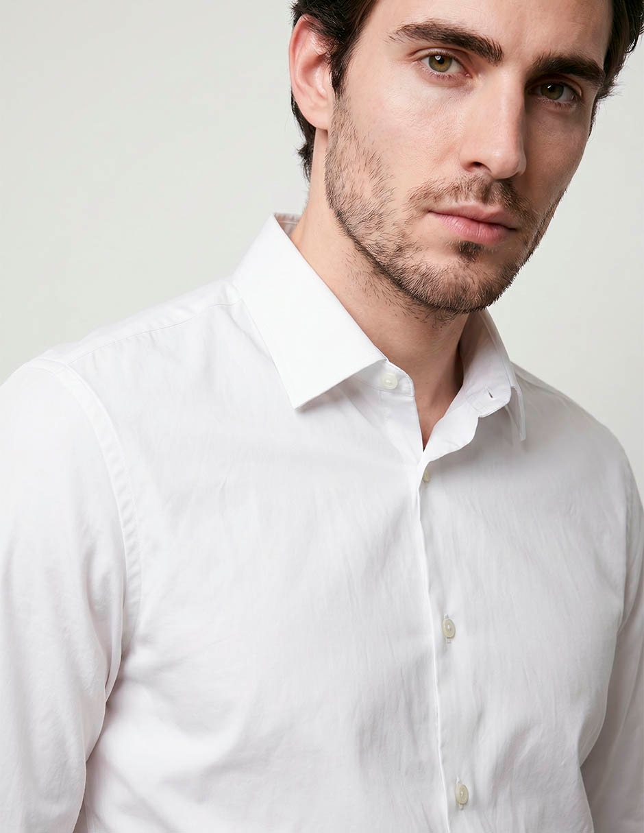 Camisa de vestir de algodón manga larga para hombre 3