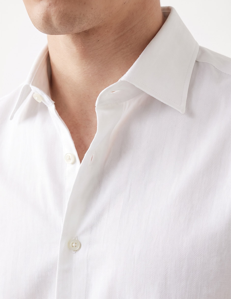 Camisa business casual de algodón manga larga para hombre 2