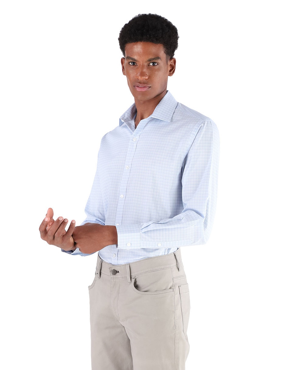 Camisa formal de algodón manga larga para hombre Camisa formal de algodón manga larga para hombre