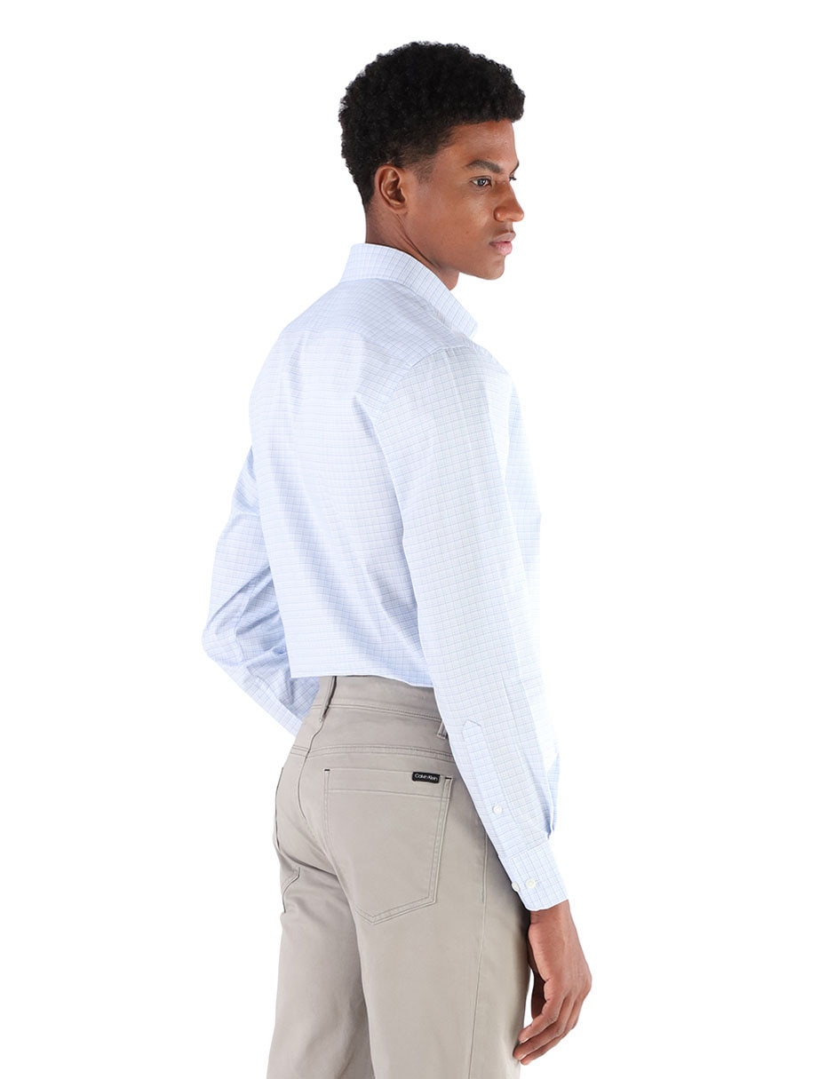 Camisa formal de algodón manga larga para hombre 2