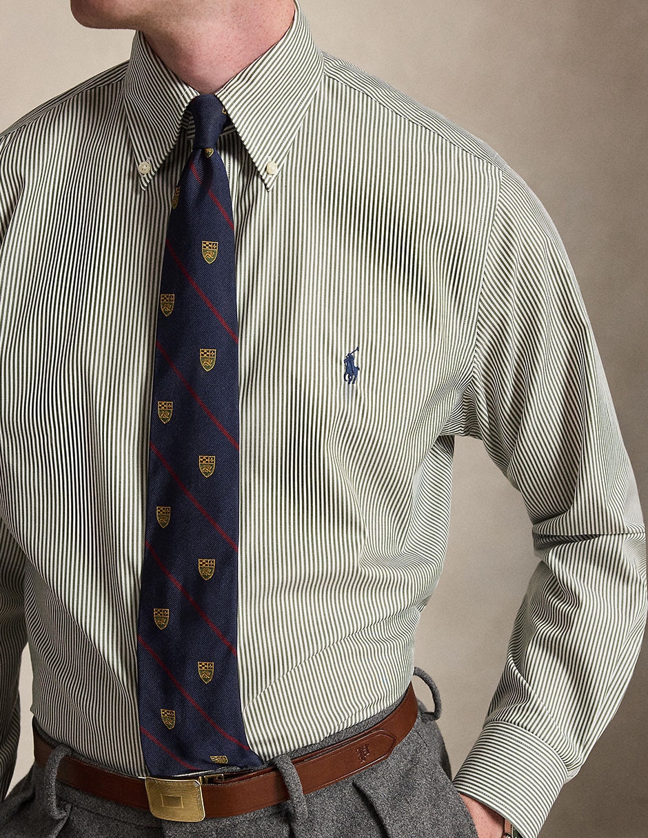 Camisa de vestir de algodón manga larga para hombre 4