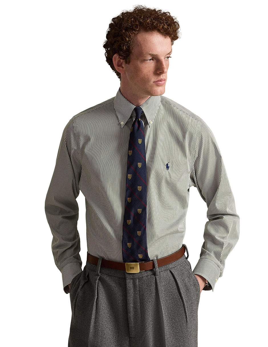 Camisa de vestir de algodón manga larga para hombre 2