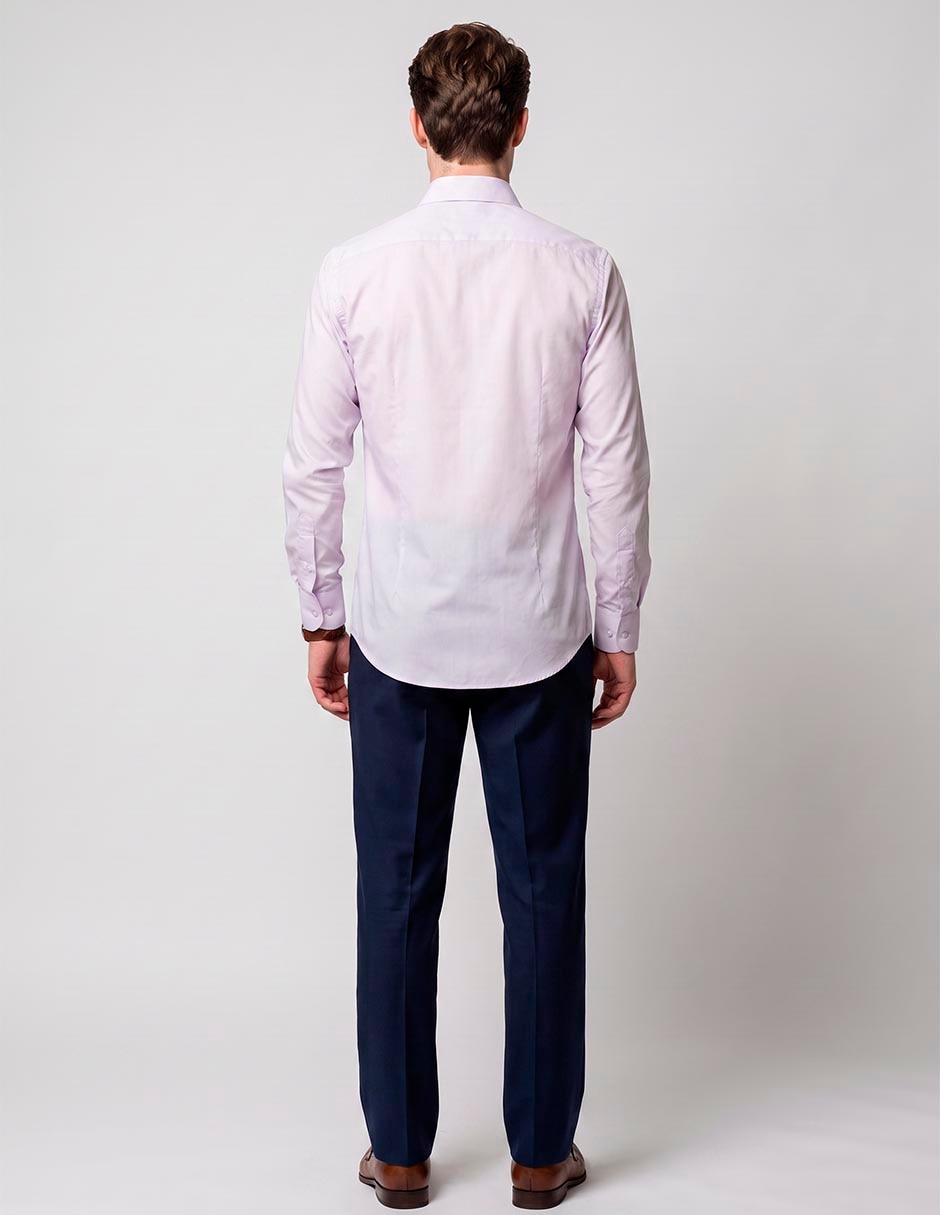 Camisa de vestir de algodón manga larga para hombre 4