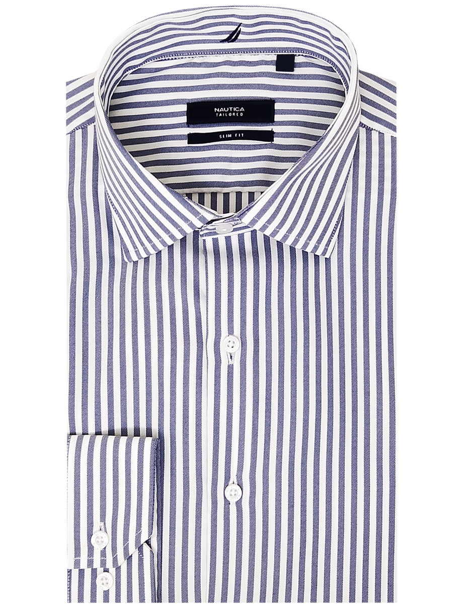 Camisa/sobrecamisa formal de mezcla de materiales manga larga para hombre