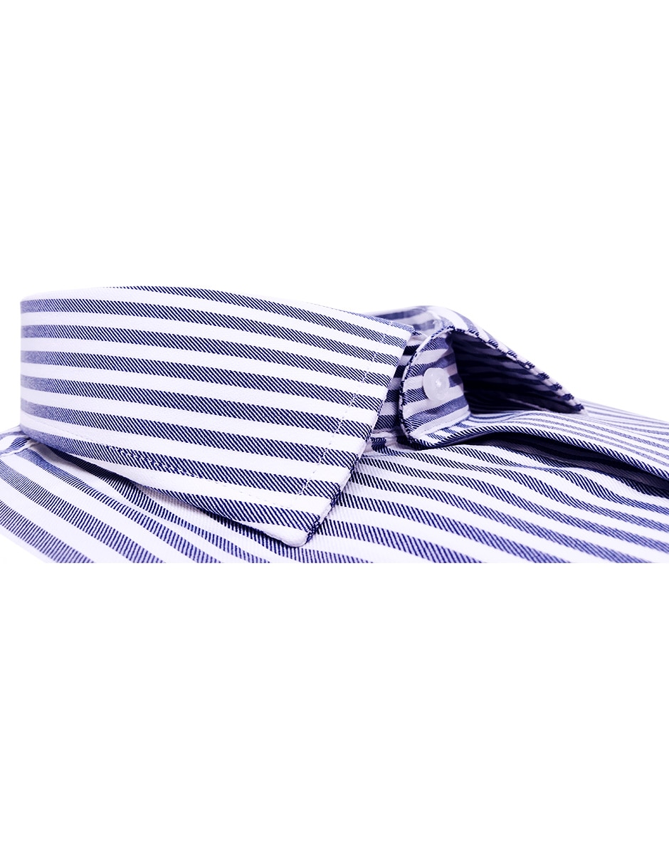 Camisa/sobrecamisa formal de mezcla de materiales manga larga para hombre 2