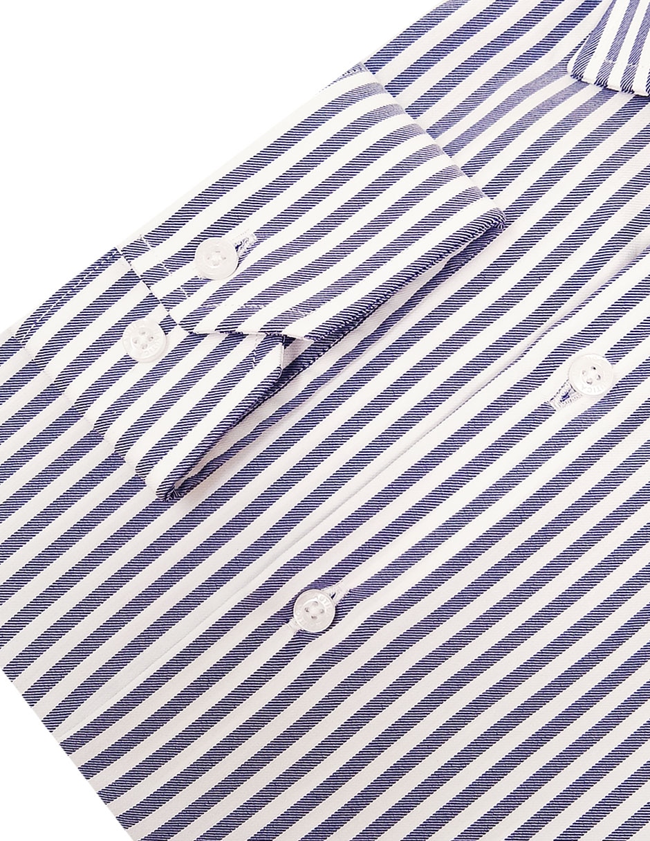 Camisa/sobrecamisa formal de mezcla de materiales manga larga para hombre 4