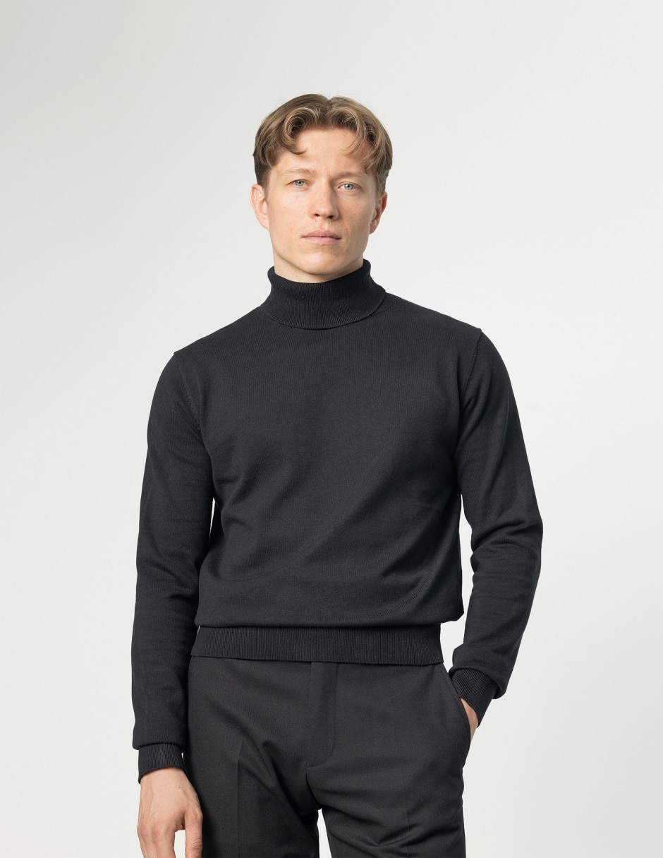 Suéter cuello tortuga para hombre 2