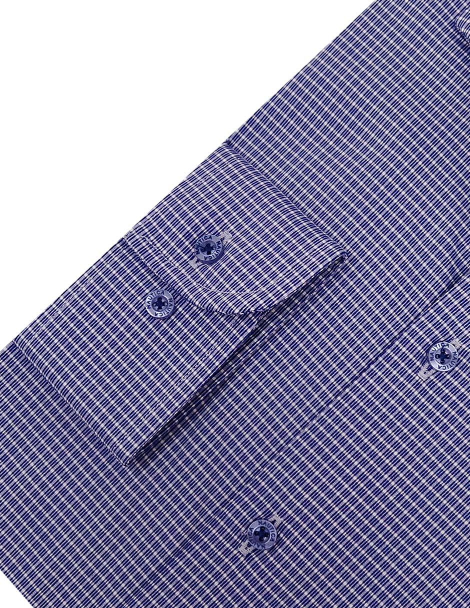 Camisa/sobrecamisa formal de algodón y elastano manga larga para hombre 3
