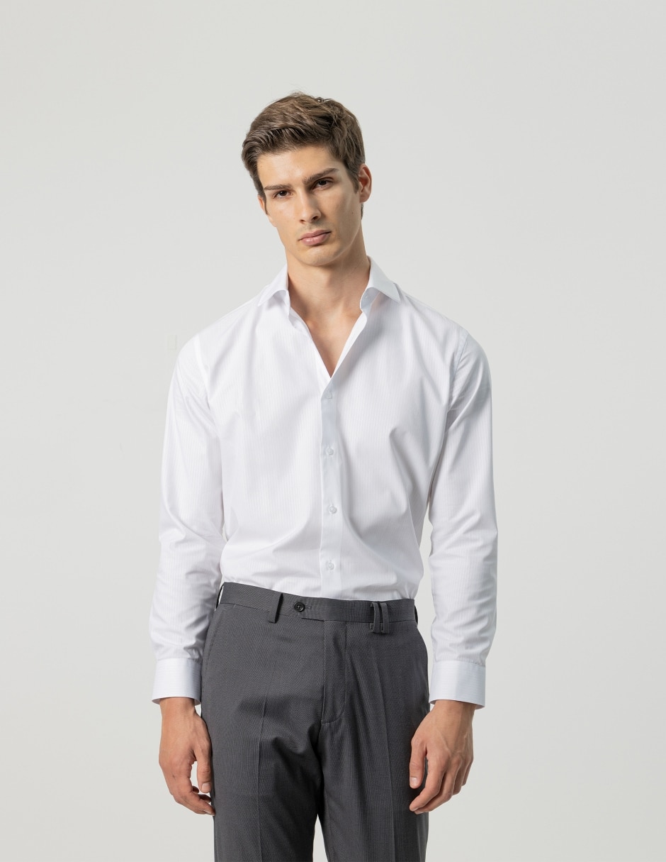 Camisa formal manga larga para hombre