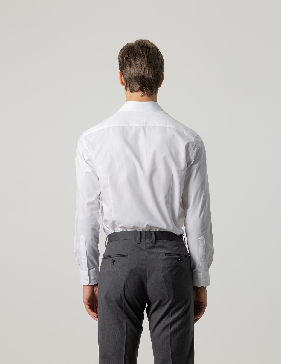 Camisa formal manga larga para hombre 4