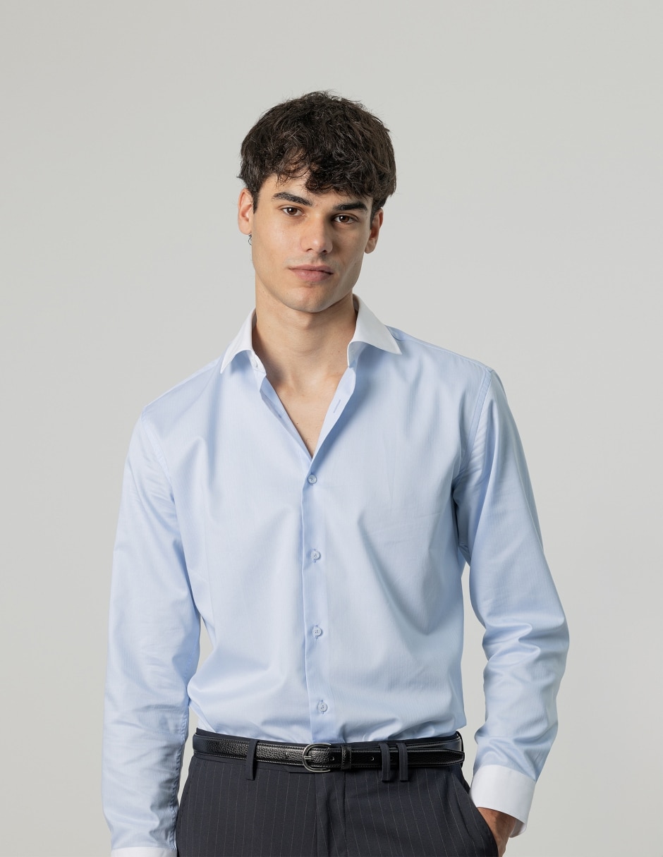 Camisa de vestir manga larga para hombre 4