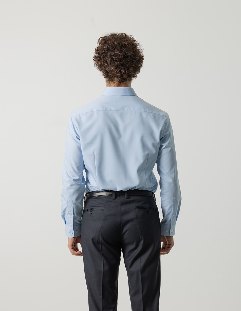 Camisa formal manga larga para hombre 4