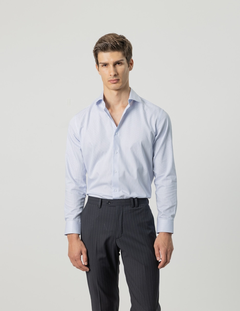 Camisa de vestir fw26 manga larga para hombre