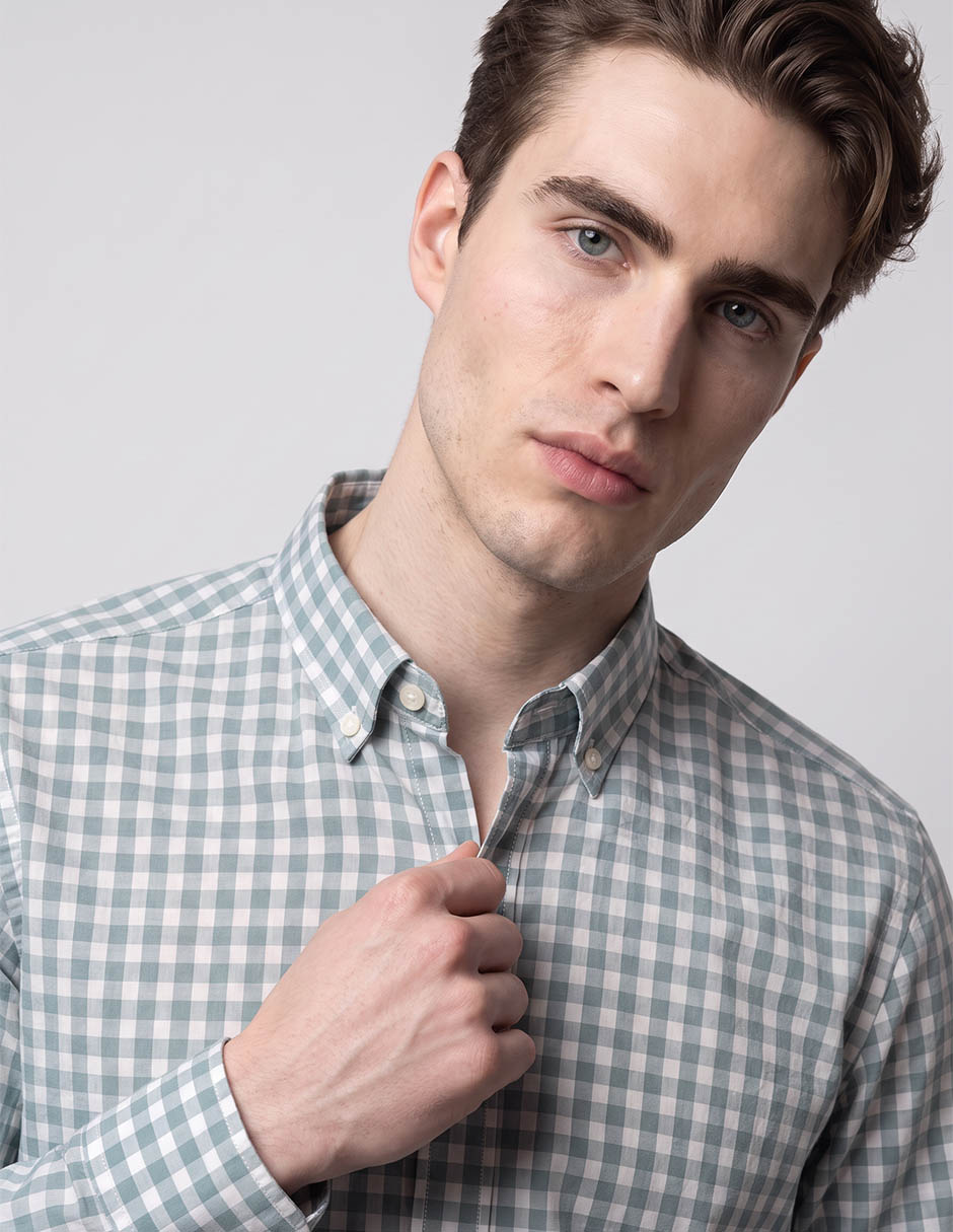 Camisa/sobrecamisa formal oi26 de algodón manga larga para hombre 4