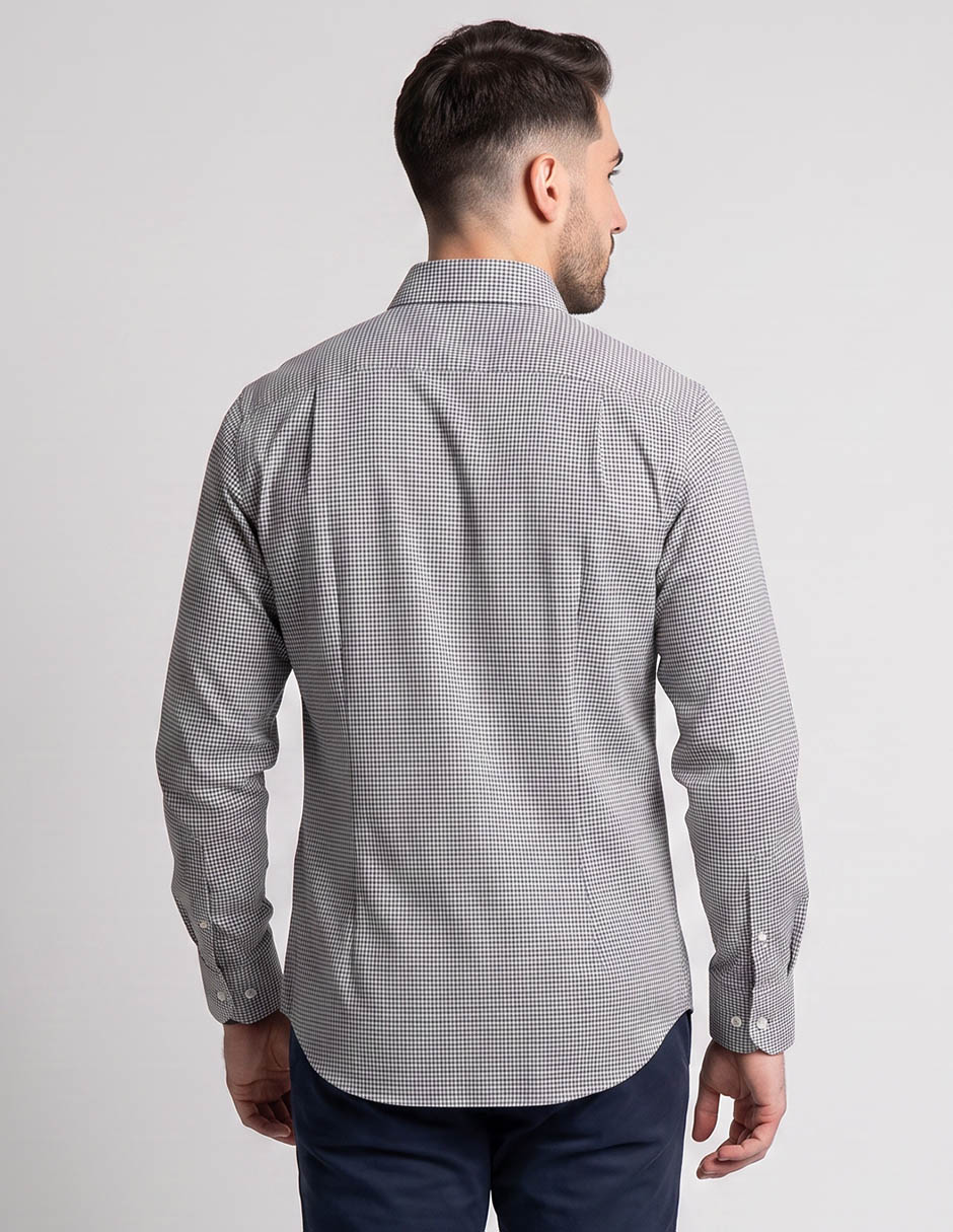 Camisa casual scappino de algodón manga larga para hombre