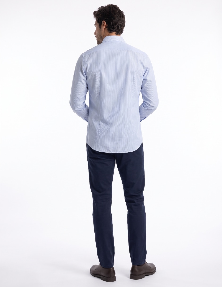 Camisa de vestir de algodón manga larga para hombre 2