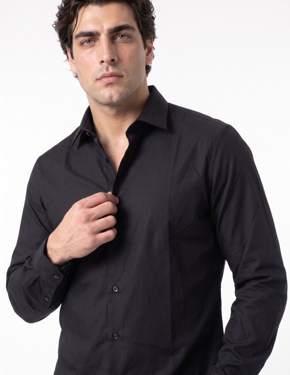 Camisa de vestir manga larga para hombre 4