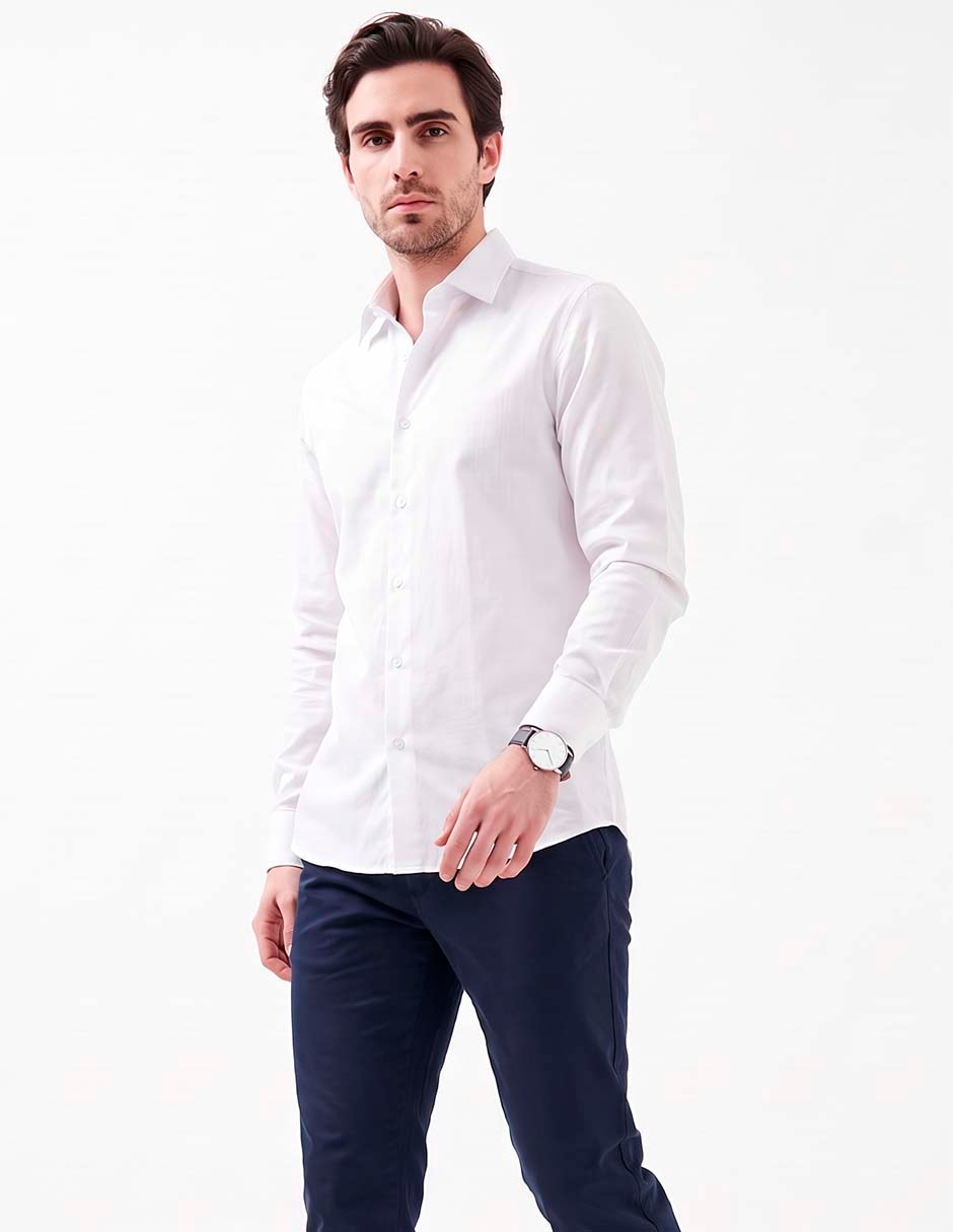 Camisa casual manga larga para hombre 3