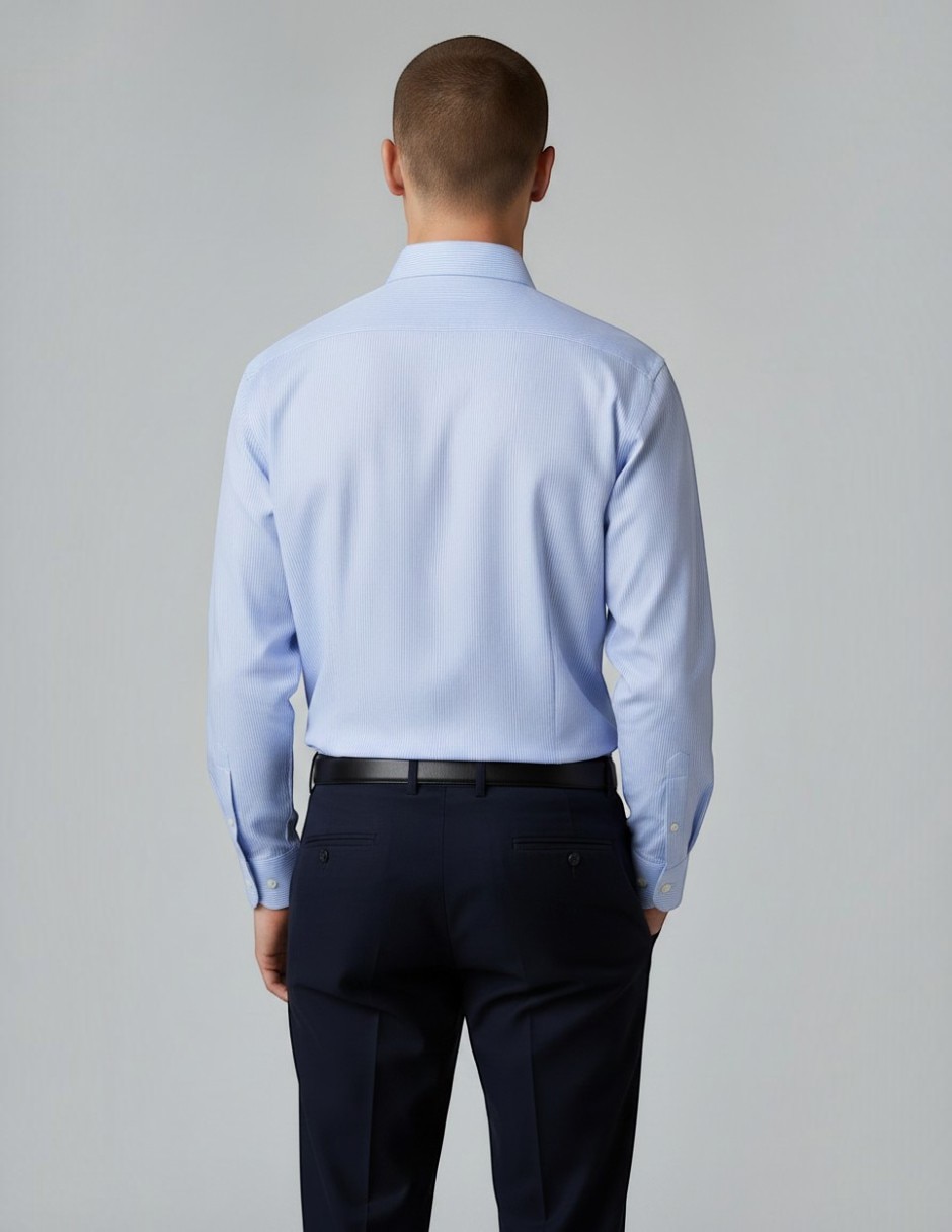 Camisa de vestir o de la renta de algodón manga larga para hombre 2