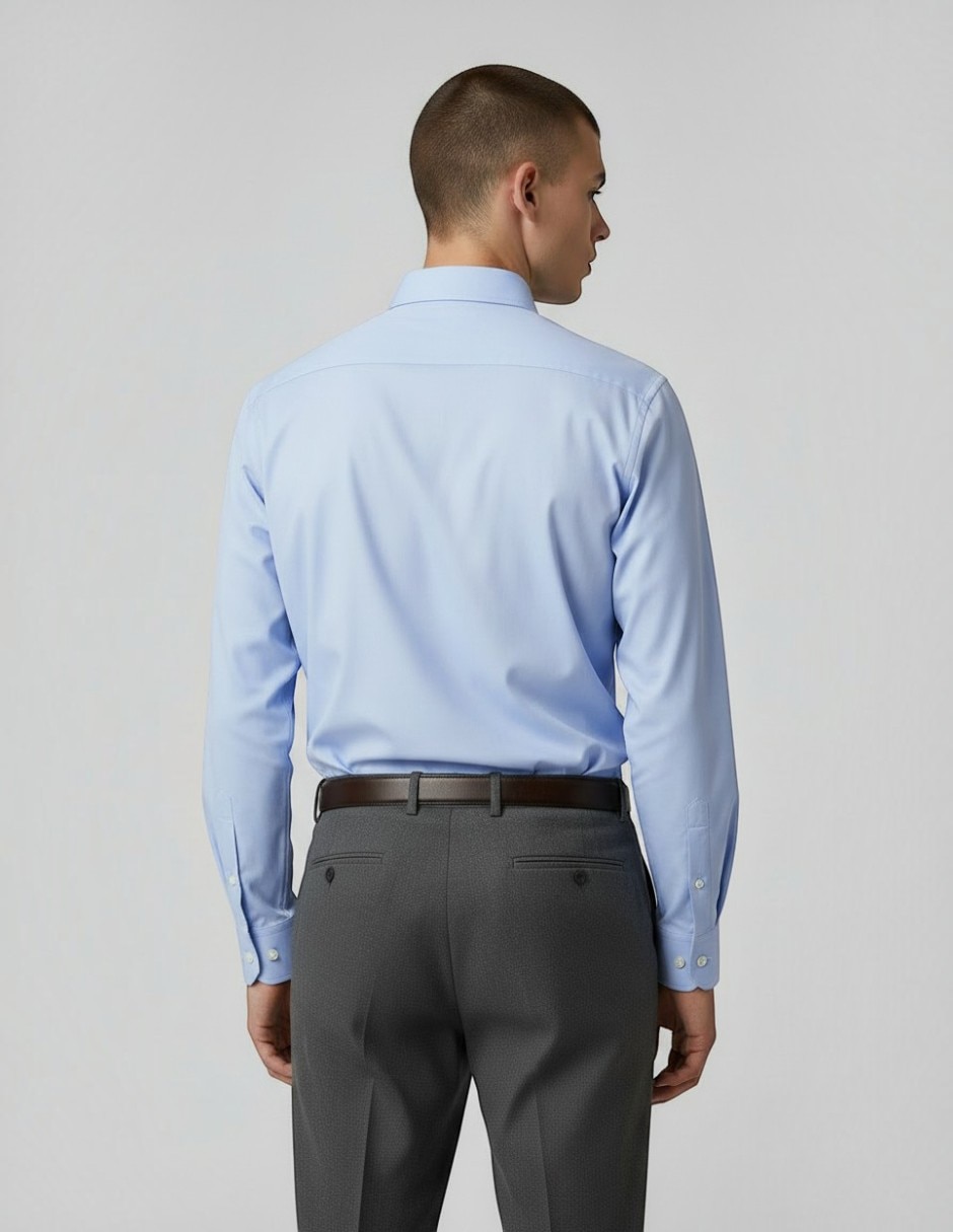 Camisa de vestir o de la renta de algodón manga larga para hombre 3