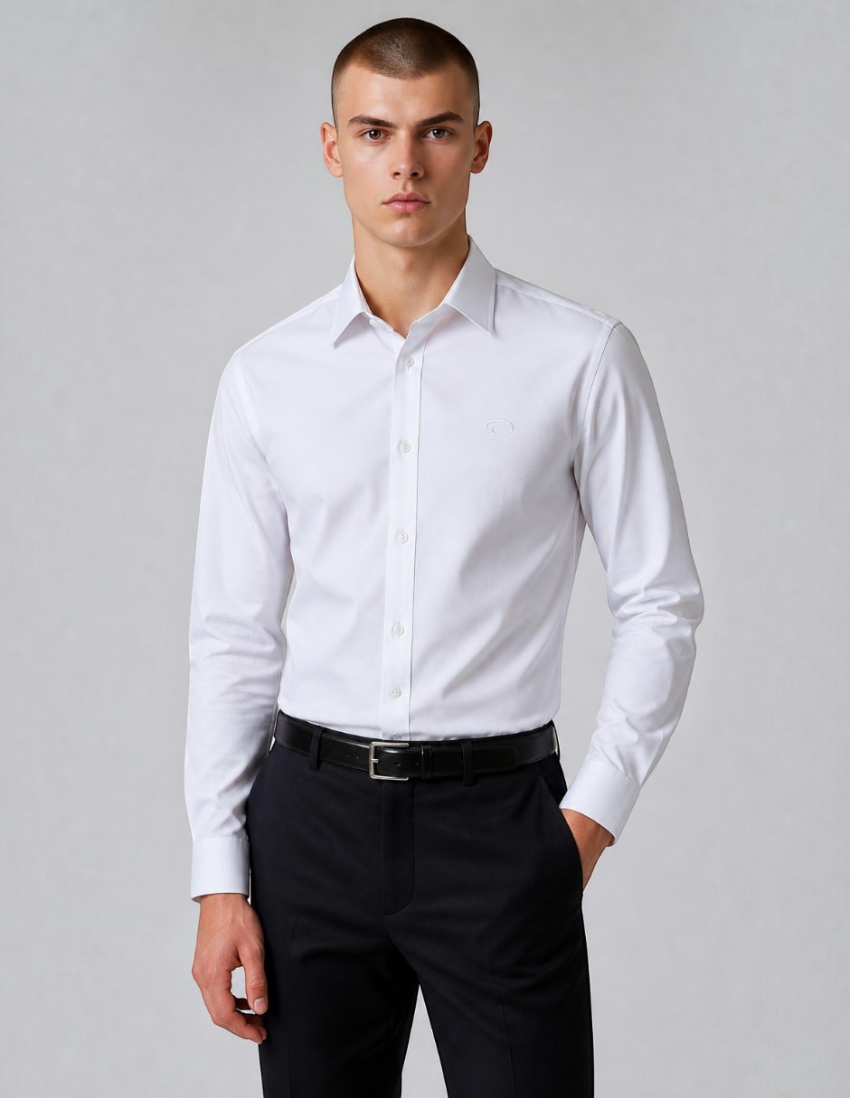 Camisa de vestir o de la renta de algodón manga larga para hombre Camisa de vestir o de la renta de algodón manga larga para hombre
