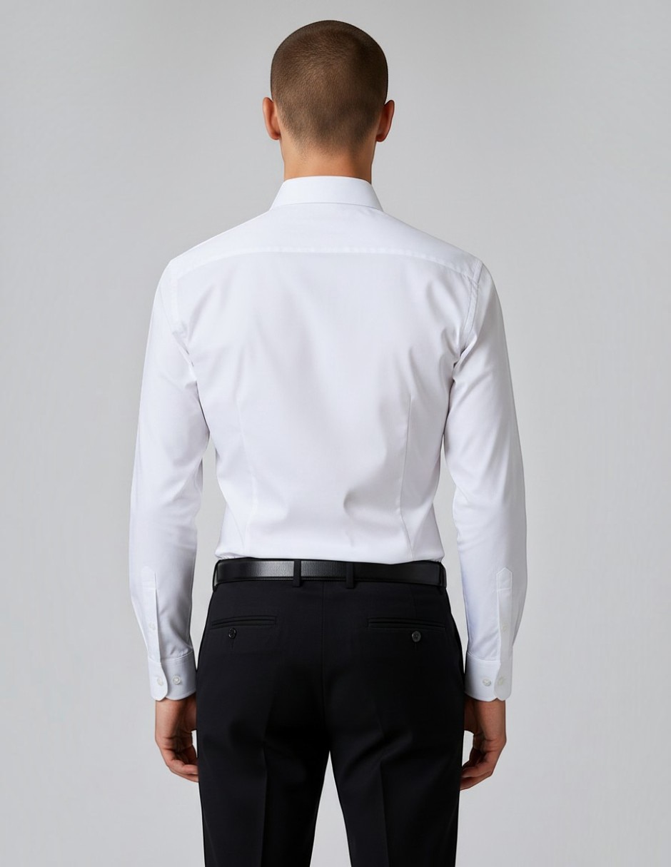 Camisa de vestir o de la renta de algodón manga larga para hombre 3