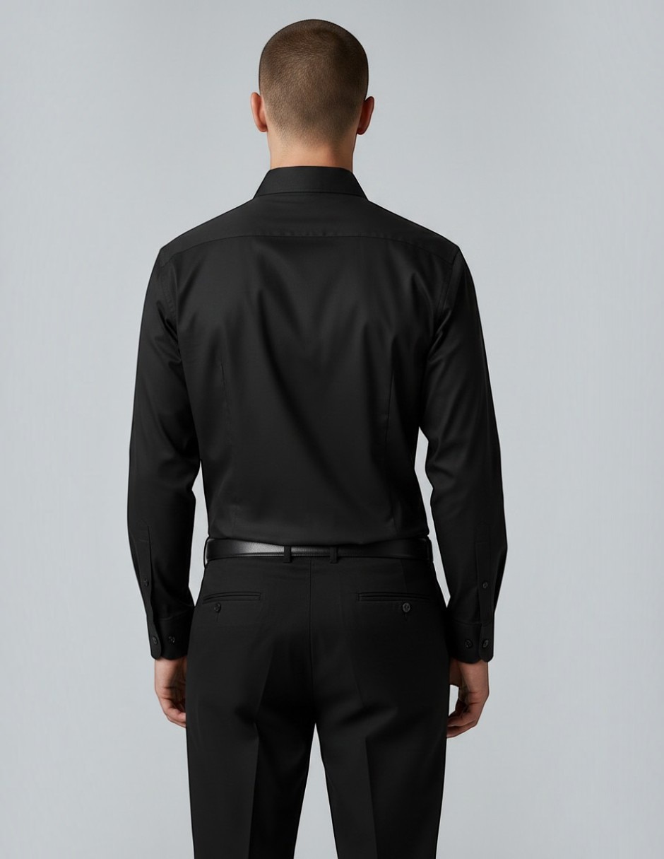 Camisa formal o de la renta de algodón manga larga para hombre 3