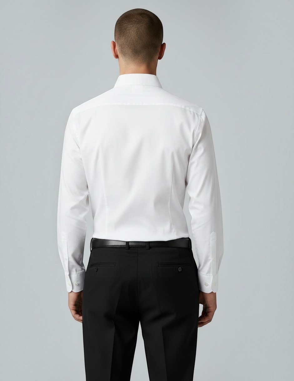 Camisa de vestir o de la renta de algodón manga larga para hombre 3