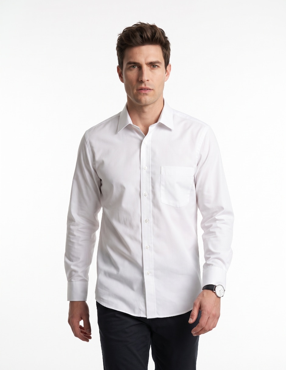 Camisa casual manga larga para hombre