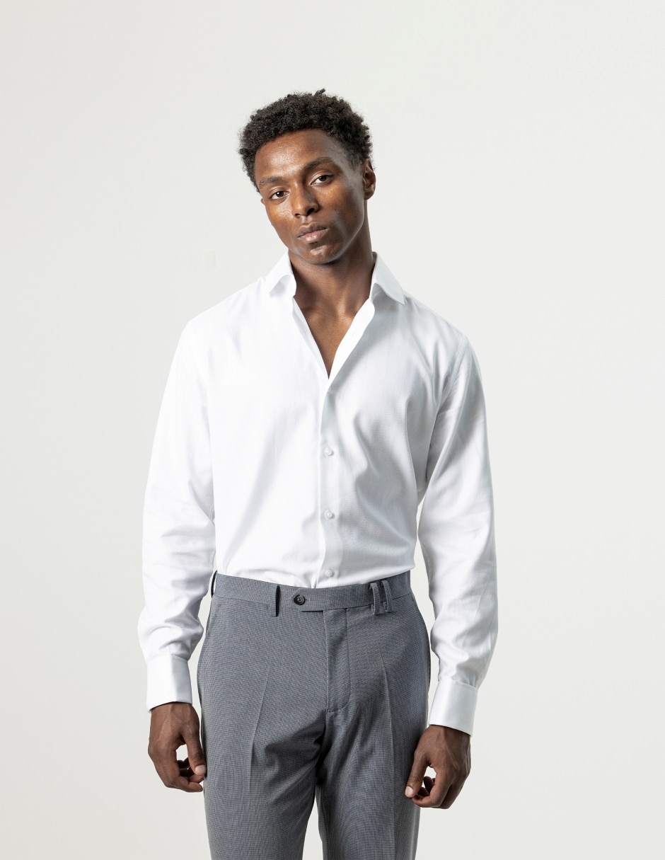 Camisa de vestir fw26 manga larga para hombre