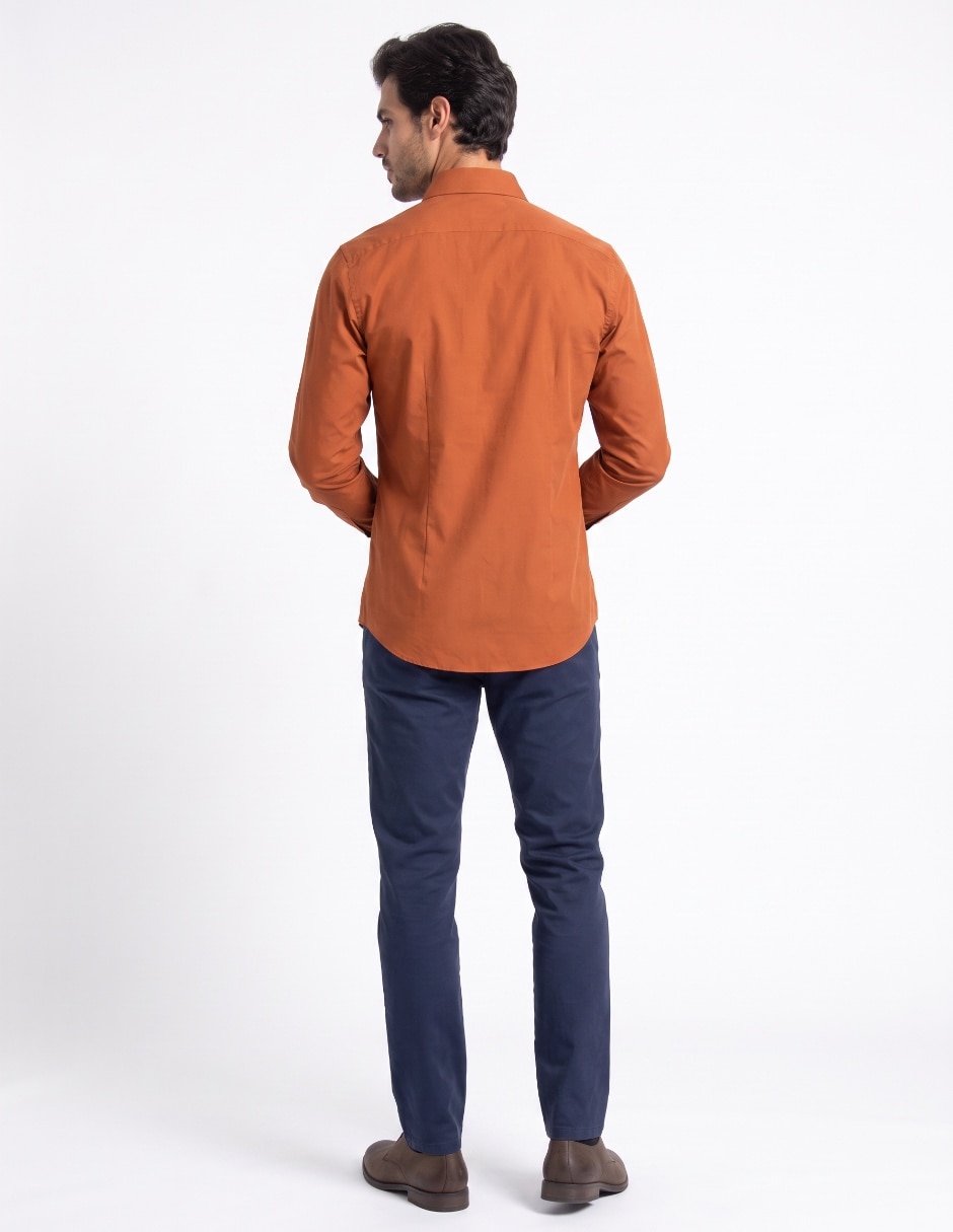 Camisa business casual de algodón manga larga para hombre 2