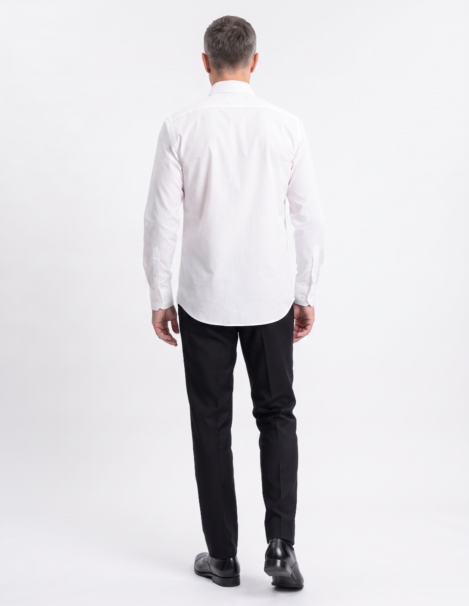 Camisa de vestir de algodón manga larga para hombre 2
