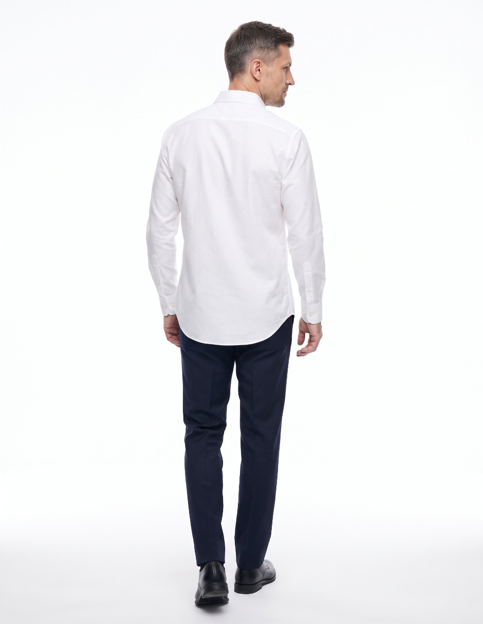 Camisa de vestir de algodón manga larga para hombre 2