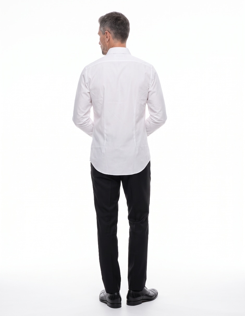 Camisa de vestir de algodón manga larga para hombre 2