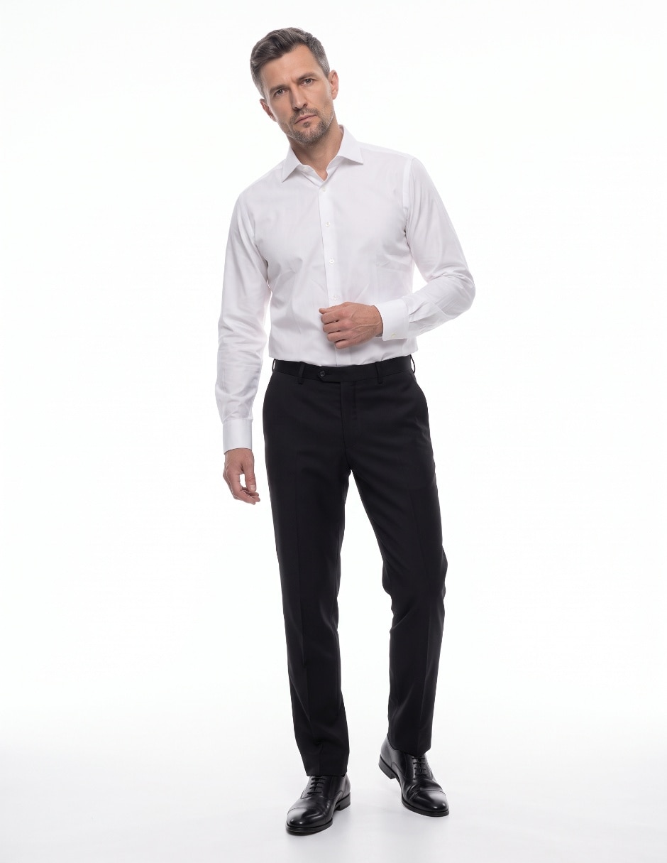 Camisa de vestir de algodón manga larga para hombre 3