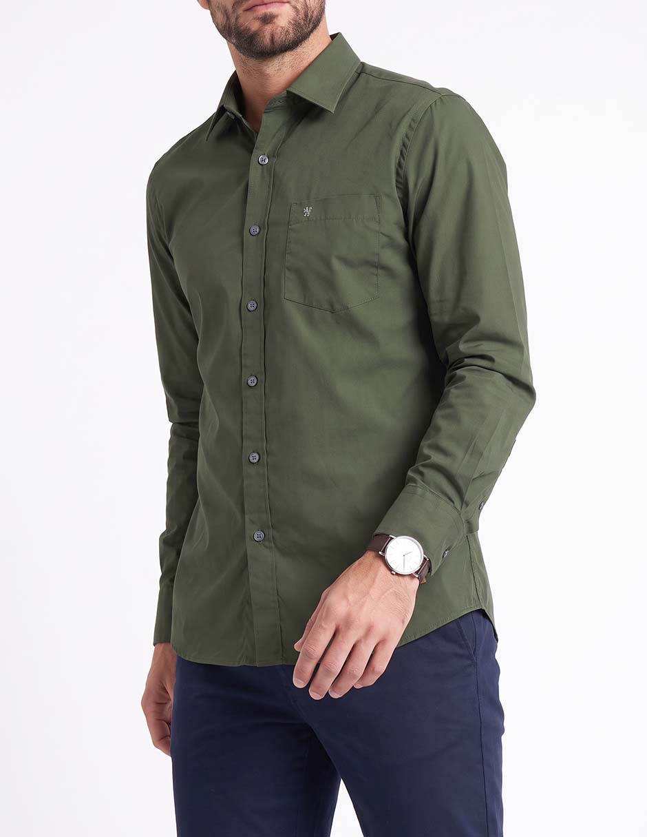 Camisa Formal manga larga para hombre 4