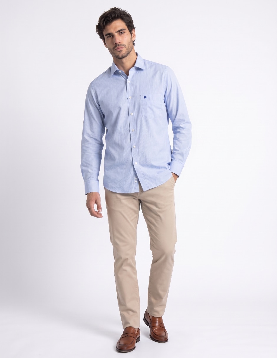 Camisa de vestir manga larga para hombre 4