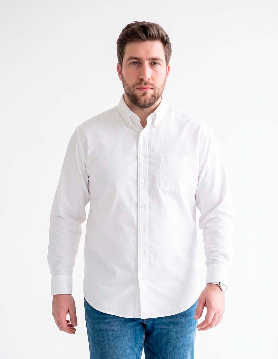 Camisa casual manga larga para hombre