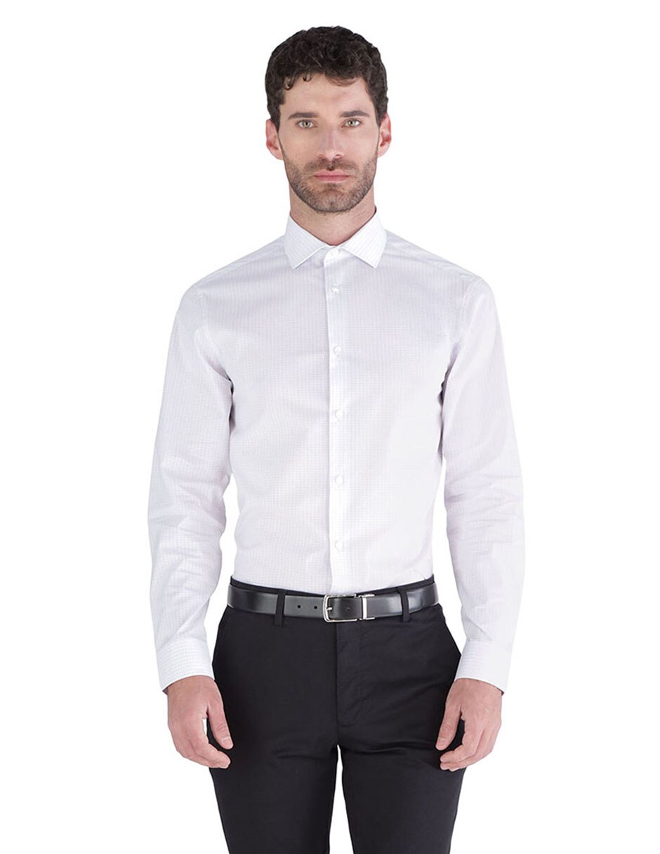 Camisa/sobrecamisa formal fall 25 de algodón manga larga para hombre