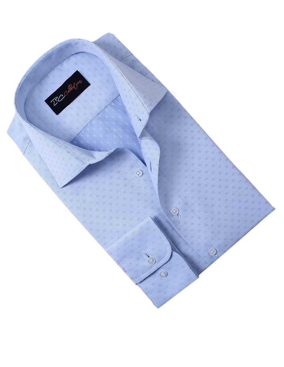 Camisa/sobrecamisa formal de algodón y poliéster manga larga para hombre 3