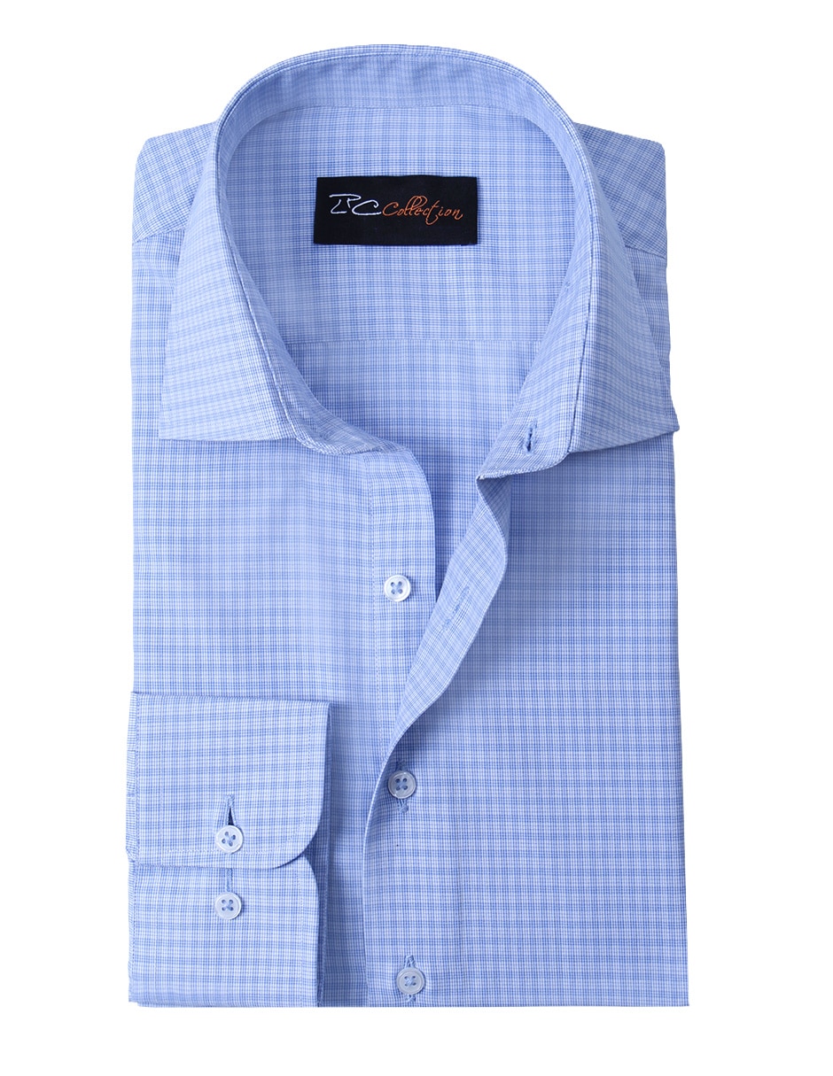Camisa/sobrecamisa formal de algodón y poliéster manga larga para hombre 2
