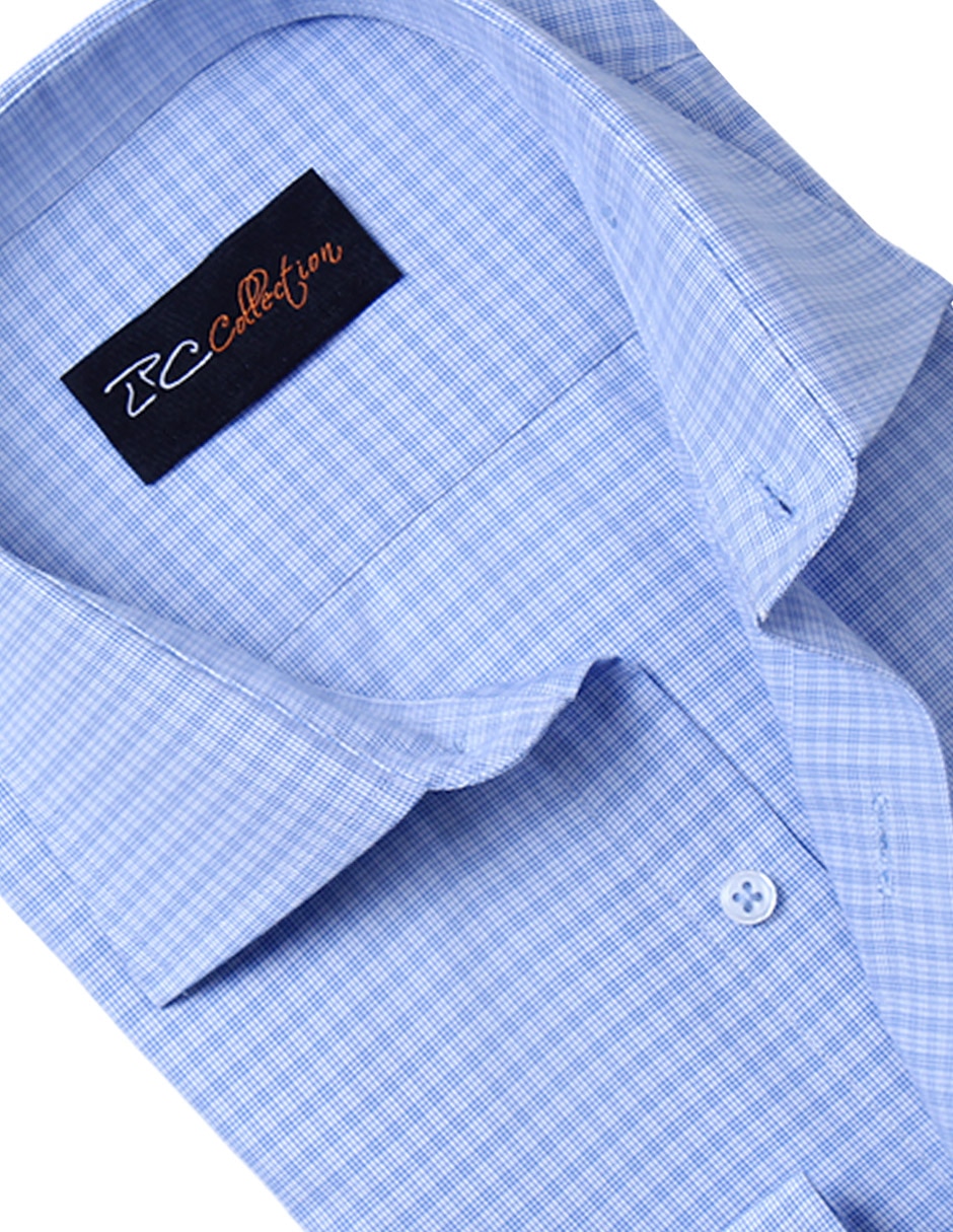 Camisa/sobrecamisa formal de algodón y poliéster manga larga para hombre 3