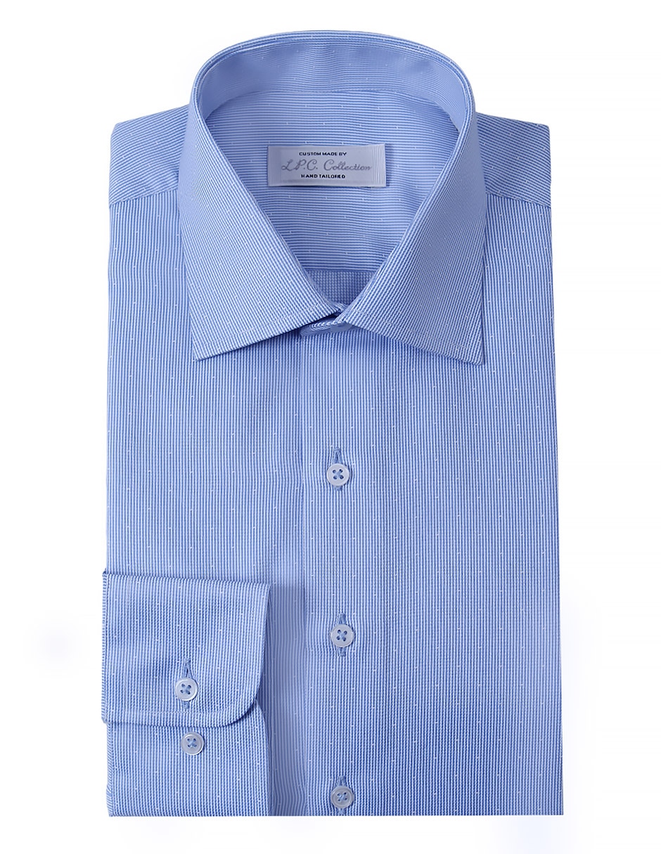Camisa/sobrecamisa formal de algodón y poliéster manga larga para hombre