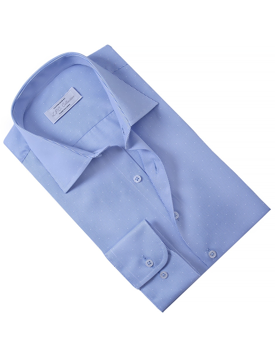 Camisa/sobrecamisa formal de algodón y poliéster manga larga para hombre 4