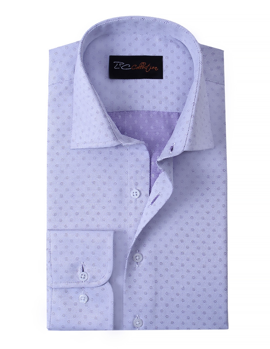 Camisa/sobrecamisa formal de algodón y poliéster manga larga para hombre 2