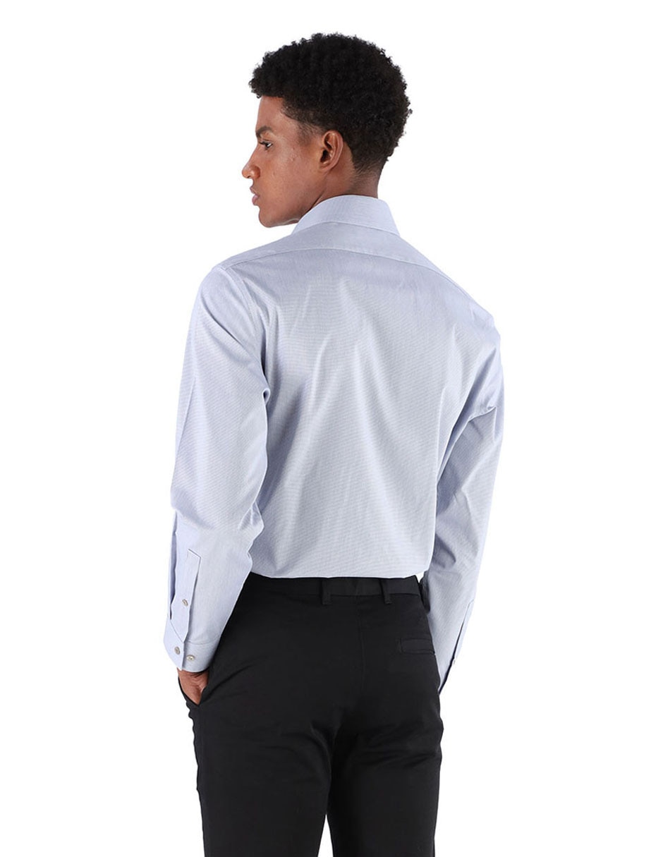 Camisa formal de algodón manga larga para hombre 3